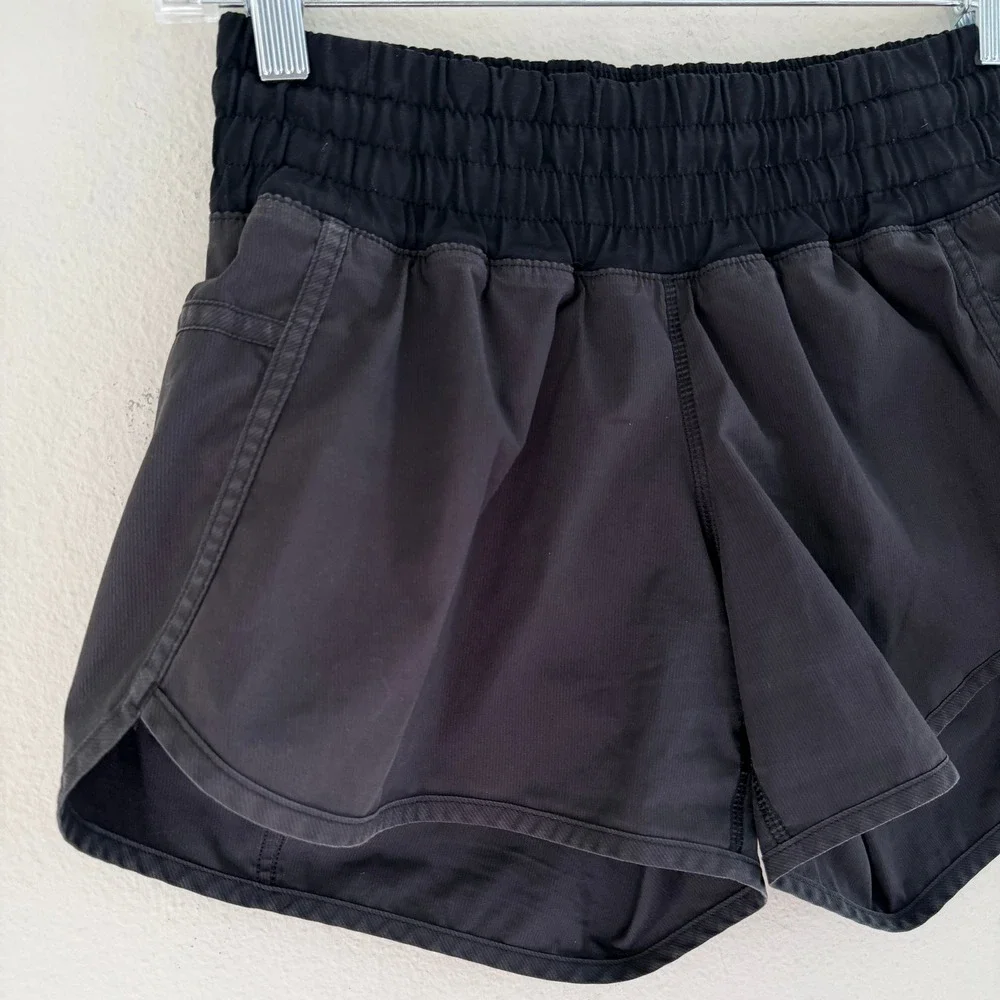 Lululemon Run Track Attack Running Shorts Black Athletic Women's Size 6